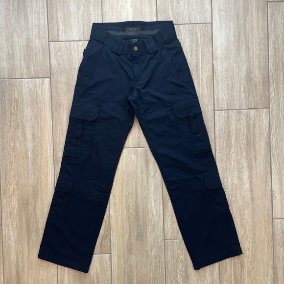 5.11 Tactical Women Cargo Pants Size 4R Navy Black Utility Workwear 30.5” Inseam - Picture 1 of 9